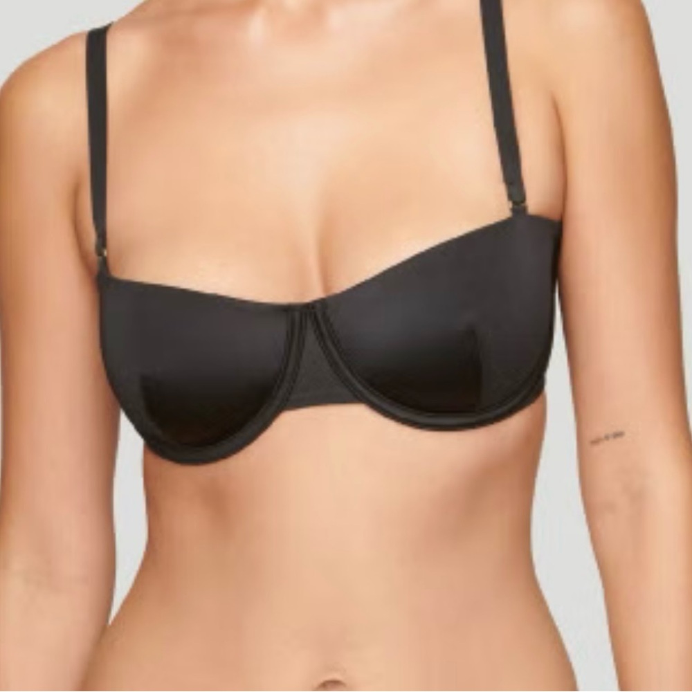 CUUP black satin balconette bra size 40G